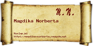Magdika Norberta névjegykártya